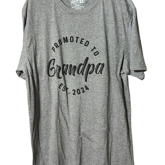 Gray Grandpa Men's T-Shirt Size 2X - Picture 3 of 4